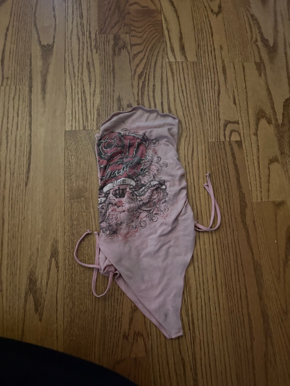 Pink y2k grunge tube top